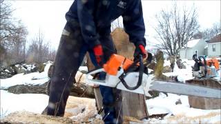 Stihl MS461 stock and ported chainsaw [upl. by Yerxa]