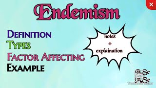 Endemism Easy notes on Endemism DefinitionTypesExamples of Endemism mscbotany [upl. by Dwayne219]