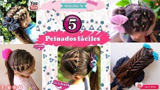 💕5 Peinados Fáciles Para Niña Paso a Paso  💕 5 PEINADOS para la escuela  Wilvita [upl. by Aseneg]