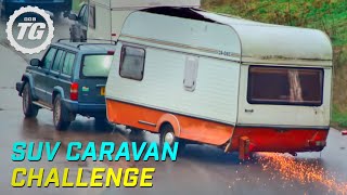 SUV Caravan Challenge  Top Gear  Series 22  BBC [upl. by Notsahc]