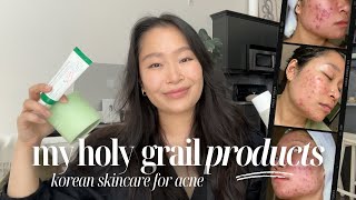 my updated HOLY GRAIL skincare products  how I heal active breakouts adult acne and scarring [upl. by Gaige]