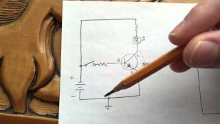 NPN vs PNP Transistors as CommonEmitter Switches [upl. by Elvah]