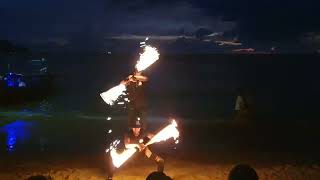 Fire show at Aonang beach [upl. by Alenas449]