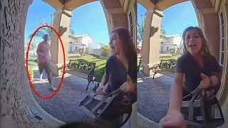 100 Most Disturbing Things Caught On Doorbell Camera Of 2024 So Far [upl. by Berliner]