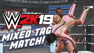 WWE 2K19 MIXED TAG MATCH wBrandonDoesEverything  WWE 2K19 Mods [upl. by Sylirama]