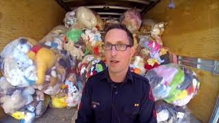 Thousands of teddy bears collected for victim kids [upl. by Whallon]