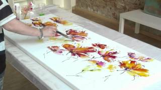 The making of Abstract Summer Acrylic Speed Painting demo by ZacherFinet [upl. by Pirbhai]