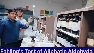 Fehlings Test Of Aliphatic Aldehyde Practically Explained Chapter8 Aldehyde amp Ketone [upl. by Nytsrik437]