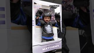 7yearold dresses up as Auston Matthews hockey card [upl. by Hollyanne]