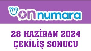 On Numara Çekiliş Sonuçları 28 Haziran 2024 [upl. by Danit]