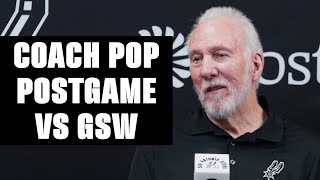 Coach Pop Postgame Press Conference vs Warriors  3112024 [upl. by Hajidahk]