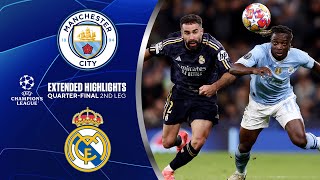 Man City vs Real Madrid Extended Highlights  UCL QuarterFinals 2nd Leg  CBS Sports Golazo [upl. by Ahsekal]