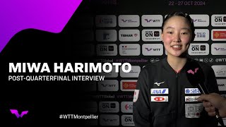 Miwa Harimoto PostQuarterfinal Interview  WTTMontpellier 2024 [upl. by Serafine355]