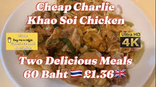 KHAO SOI GAI CHICKEN  7 ELEVEN CHEAP CHEAT Crazy Russian Kids Diet Explained Living In Thailand [upl. by Cariotta]