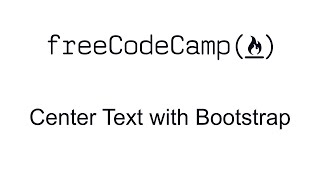 Center Text with Bootstrap [upl. by Charlotte457]