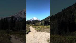 Tahoma amp an Alpine Tarn Along Naches Peak Trail mountrainiernationalpark volcano tarn [upl. by Dorkas]