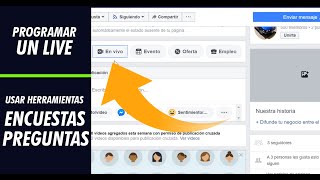 ✅ Como programar un Live en Facebook y usar las herramientas encuestas y preguntas en VIVO 2020 [upl. by Sontich123]