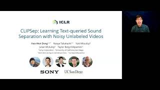 CLIPSep Learning Textqueried Sound Separation with Noisy Unlabeled Videos ICLR 2023 [upl. by Nyvrem891]