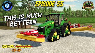 NEW MOWERS amp A NEW PRODUCTION  SURVIVAL CHALLENGE COOP  FS22  EPISODE 55 [upl. by Beatrix829]