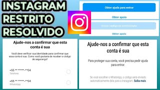 Ajudenos a confirmar que está conta é sua Instagram 2024  RESOLVIDO [upl. by Eiro747]