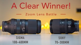 Sigma 100400 mm vs Sony 70300 mm  whos gonna win 🤔  Full Frame Zoom Lens Battle  4K [upl. by Artemed]