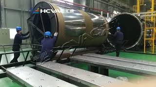 Horizontal stainless steel sheet PVD coating machine [upl. by Atnas]