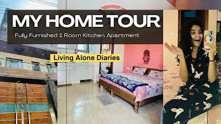 My Home Tour  Fully Furnished 1 Room Kitchen  1 BHK Apartment in Delhi NCR  Flat in Gurgaon [upl. by Horner]