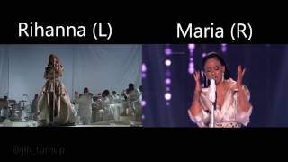 Rihanna Vs Maria Tyszkiewicz  Diamonds  Live Comparison [upl. by Toll]