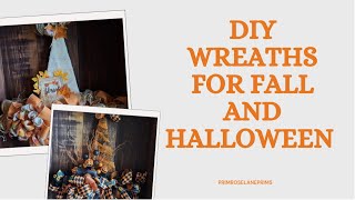 DIY Fall Wreaths using Dollar Tree Witch Hat Wreath Frames [upl. by Ykcub]