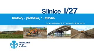 I27 Klatovy přeložka 1 stavba dokumentace stavby 042024 [upl. by Lledrev]