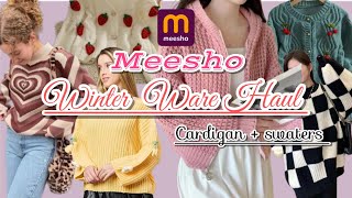 Meesho Winter Ware Cardigan And sweaters Haul  meesho meeshowinterhaul meeshofinds meeshohaul [upl. by Mickey]