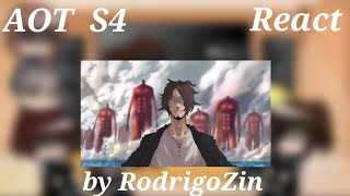 Aot react RodrigoZin  Eren Yeager rap Season 4 Part 1 [upl. by Akinyt612]