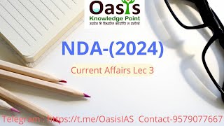 NDA Current Affairs Lecture 3 II NDA 1l2024 [upl. by Leanne]