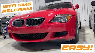 BMW E60 M5 E63 M6 SMG Adaption Relearn with ISTA [upl. by Ocramed]