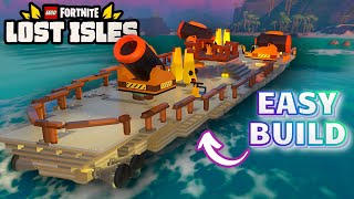 How to Build BATTLESHIPS in LEGO Fortnite v3120 Free Pieces [upl. by Salomi]