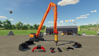 FS22 🚧 Hitachi 350 Demolition 🚧 Farming Simulator 22 Mods [upl. by Ayt]