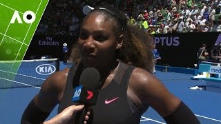 Serena Williams on court interview 4R  Australian Open 2017 [upl. by Labina]