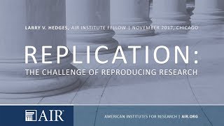 Replication The Challenge of Reproducing Research [upl. by Llebyram]