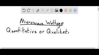 For Exercises 5–10 determine whether the data are qualitative or quantitative Microwave wattage [upl. by Sesom530]