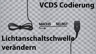 Golf V Lichtanschaltschwelle verändern mit VCDS Tutorial HD [upl. by Metts]