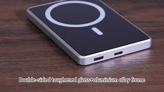 Wholesale China Factory Fast Charging Ultra Thin Magnetic Power Bank [upl. by Nohsyt]