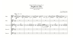 Grainger Shepherd’s Hey arr wind quintet [upl. by Avir86]