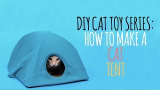 DIY Cat Toys  How to Make a Cat Tent [upl. by Ojaras]