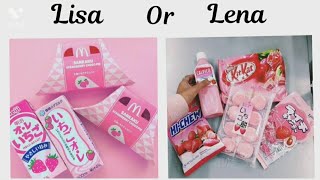 Lisa or lena💕kawaii japanese and aesthetic food pick one game [upl. by Caravette509]