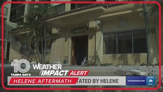 Jimmys Fish House in Clearwater devastated by Hurricane Helene [upl. by Trevlac]