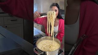 How is Fettuccine Alfredo Healthy with butter cream and cheese  MyHealthyDish [upl. by Neirda]