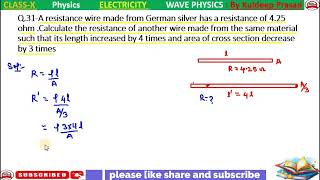 A resistance wire made from German silver has a resistance of 425Ω Calculate the resistance of ano [upl. by Yednarb]