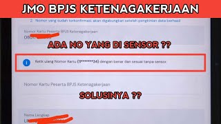 ADA NO BPJS KETENAGAKERJAAN YANG DI SENSOR PAS PENGKINIAN DATA  JMO BPJS KETENAGAKERJAAN [upl. by Alimrahs]