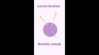 Leren breien de rechte steek SHORTS [upl. by Anabelle335]