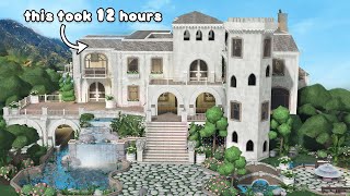 building for 12 HOURS STRAIGHT my dream home  ROBLOX Bloxburg [upl. by Dickenson]